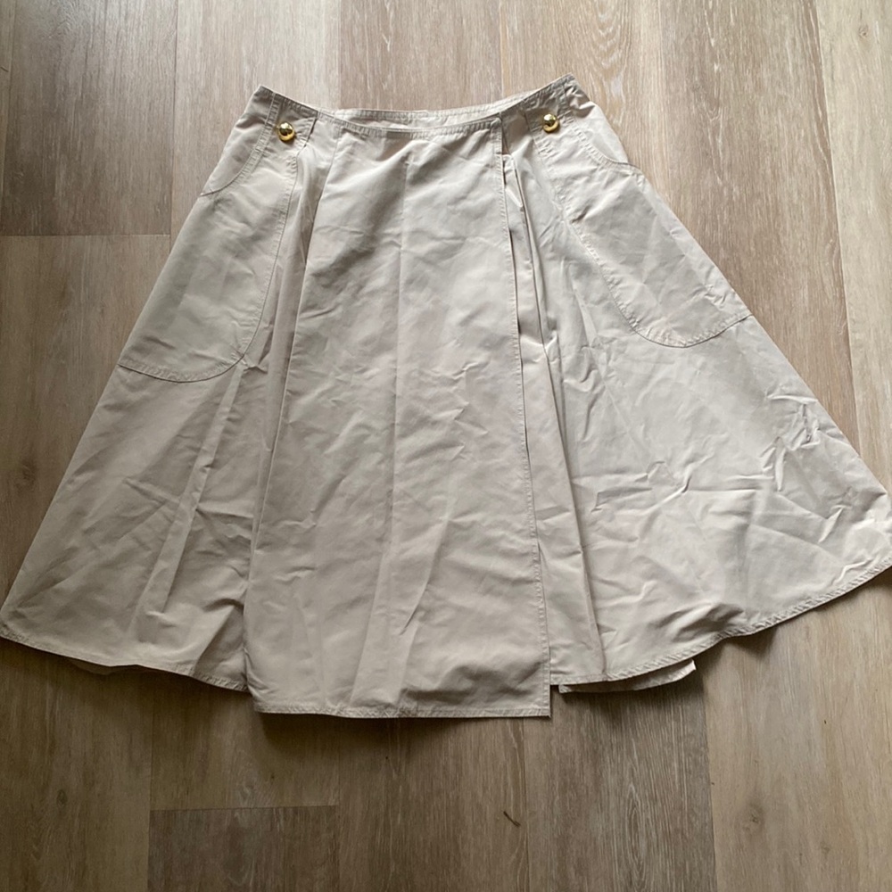 Tory Burch Flare Skirt In Pale Stone